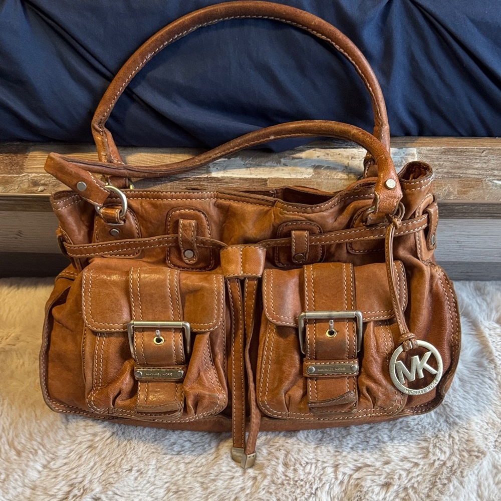Michael Kors Brown Leather Shoulder Bag